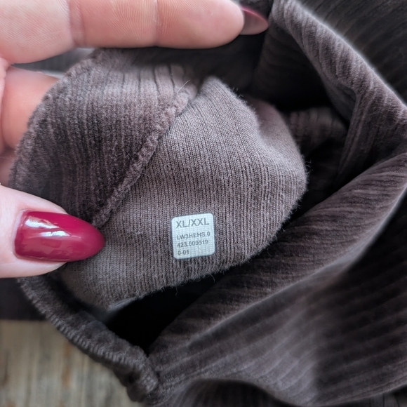 Lululemon Scuba Oversized Hoodie Velvet Cord Brown Women's XL/XXL - Picture 9 of 9